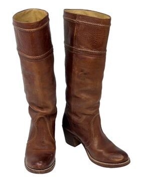 Vintage Frye Tall Brown Leather Riding Boots